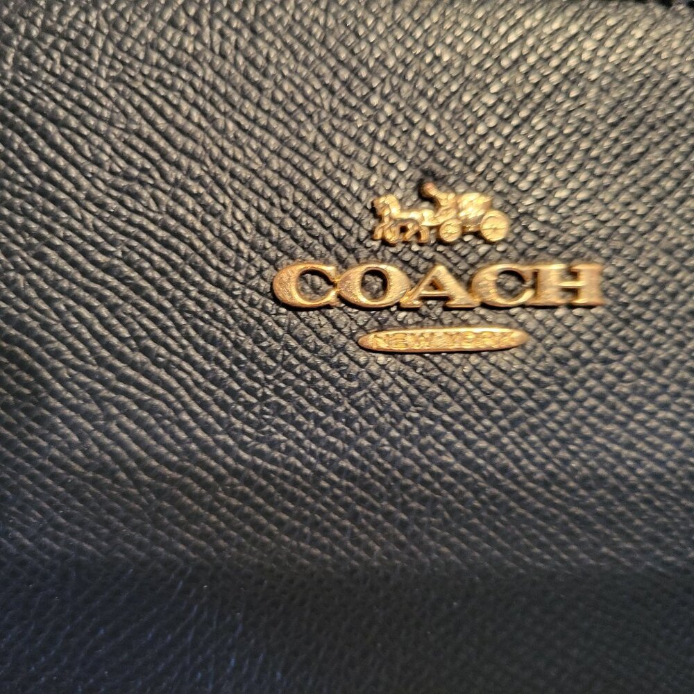Coach small navy handbag